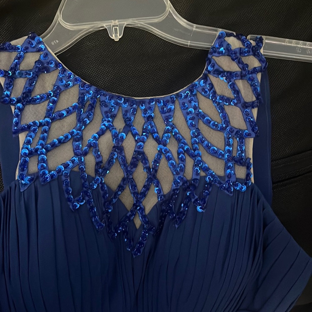 Blue ball gown